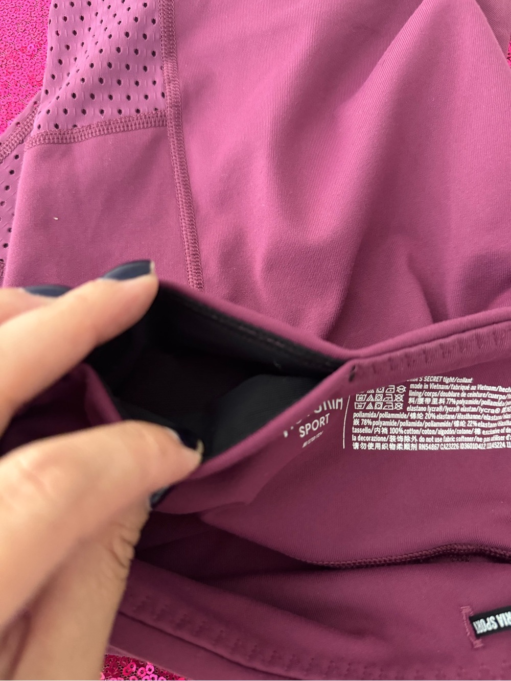2/for $20 🪩 VS SPORT Plum High-Waist Side Pocket Leggings (Women’s Medium) - Picture 11 of 13
